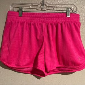 Mesh Drawstring Super Charge Pink Athletic Shorts